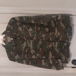 Forever 21 Army  jacket embroidered tender lovin on the back